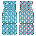 Snowman And Snowflake Pattern Print Front and Back Car Floor Mats