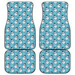 Snowman And Snowflake Pattern Print Front and Back Car Floor Mats