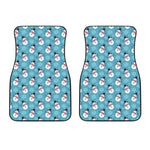 Snowman And Snowflake Pattern Print Front Car Floor Mats