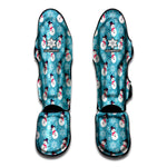 Snowman And Snowflake Pattern Print Muay Thai Shin Guard