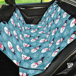 Snowman And Snowflake Pattern Print Pet Car Back Seat Cover