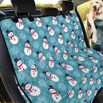 Snowman And Snowflake Pattern Print Pet Car Back Seat Cover