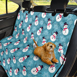 Snowman And Snowflake Pattern Print Pet Car Back Seat Cover