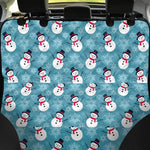 Snowman And Snowflake Pattern Print Pet Car Back Seat Cover