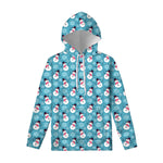 Snowman And Snowflake Pattern Print Pullover Hoodie