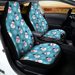 Snowman And Snowflake Pattern Print Universal Fit Car Seat Covers