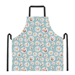 Snowman Emoji Pattern Print Apron