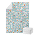 Snowman Emoji Pattern Print Blanket