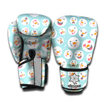 Snowman Emoji Pattern Print Boxing Gloves