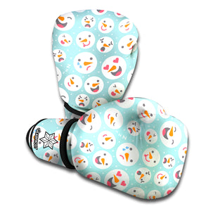 Snowman Emoji Pattern Print Boxing Gloves