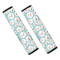 Snowman Emoji Pattern Print Car Seat Belt Covers