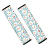 Snowman Emoji Pattern Print Car Seat Belt Covers