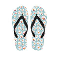 Snowman Emoji Pattern Print Flip Flops