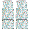 Snowman Emoji Pattern Print Front and Back Car Floor Mats