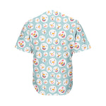 Snowman Emoji Pattern Print Men's Baseball Jersey