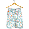 Snowman Emoji Pattern Print Men's Shorts