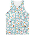 Snowman Emoji Pattern Print Men's Tank Top