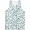 Snowman Emoji Pattern Print Men's Tank Top