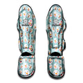 Snowman Emoji Pattern Print Muay Thai Shin Guards