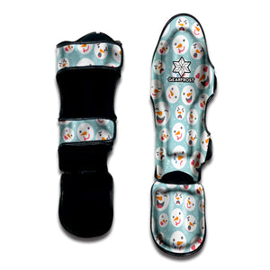 Snowman Emoji Pattern Print Muay Thai Shin Guard