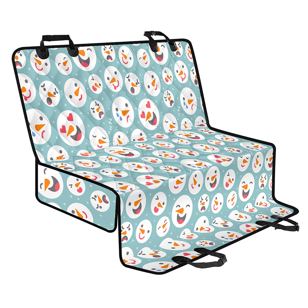 Snowman Emoji Pattern Print Pet Car Back Seat Cover