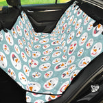 Snowman Emoji Pattern Print Pet Car Back Seat Cover