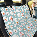 Snowman Emoji Pattern Print Pet Car Back Seat Cover