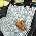 Snowman Emoji Pattern Print Pet Car Back Seat Cover