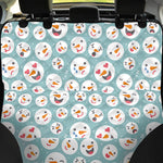 Snowman Emoji Pattern Print Pet Car Back Seat Cover