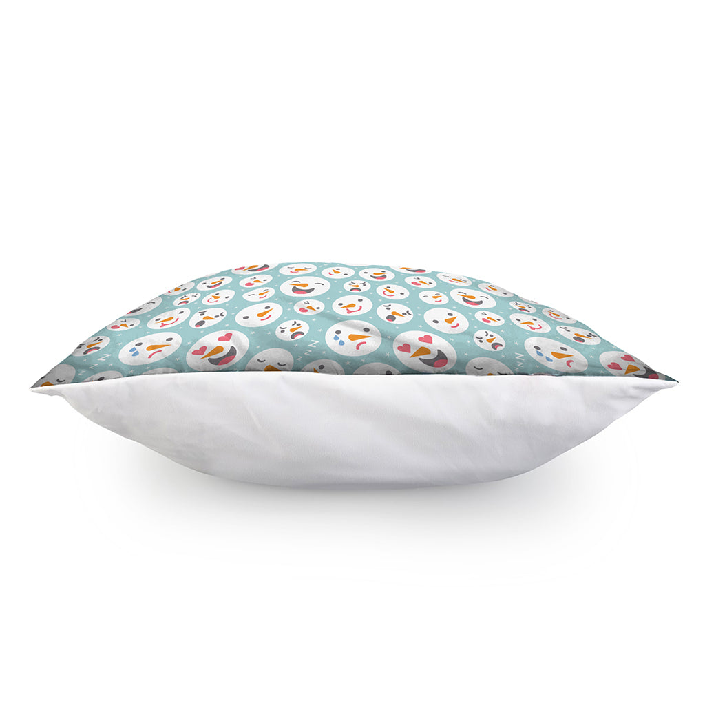 Snowman Emoji Pattern Print Pillow Cover