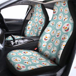 Snowman Emoji Pattern Print Universal Fit Car Seat Covers