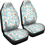 Snowman Emoji Pattern Print Universal Fit Car Seat Covers