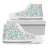 Snowman Emoji Pattern Print White High Top Shoes