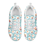 Snowman Emoji Pattern Print White Sneakers