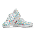 Snowman Emoji Pattern Print White Sneakers