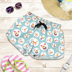 Snowman Emoji Pattern Print Women's Shorts