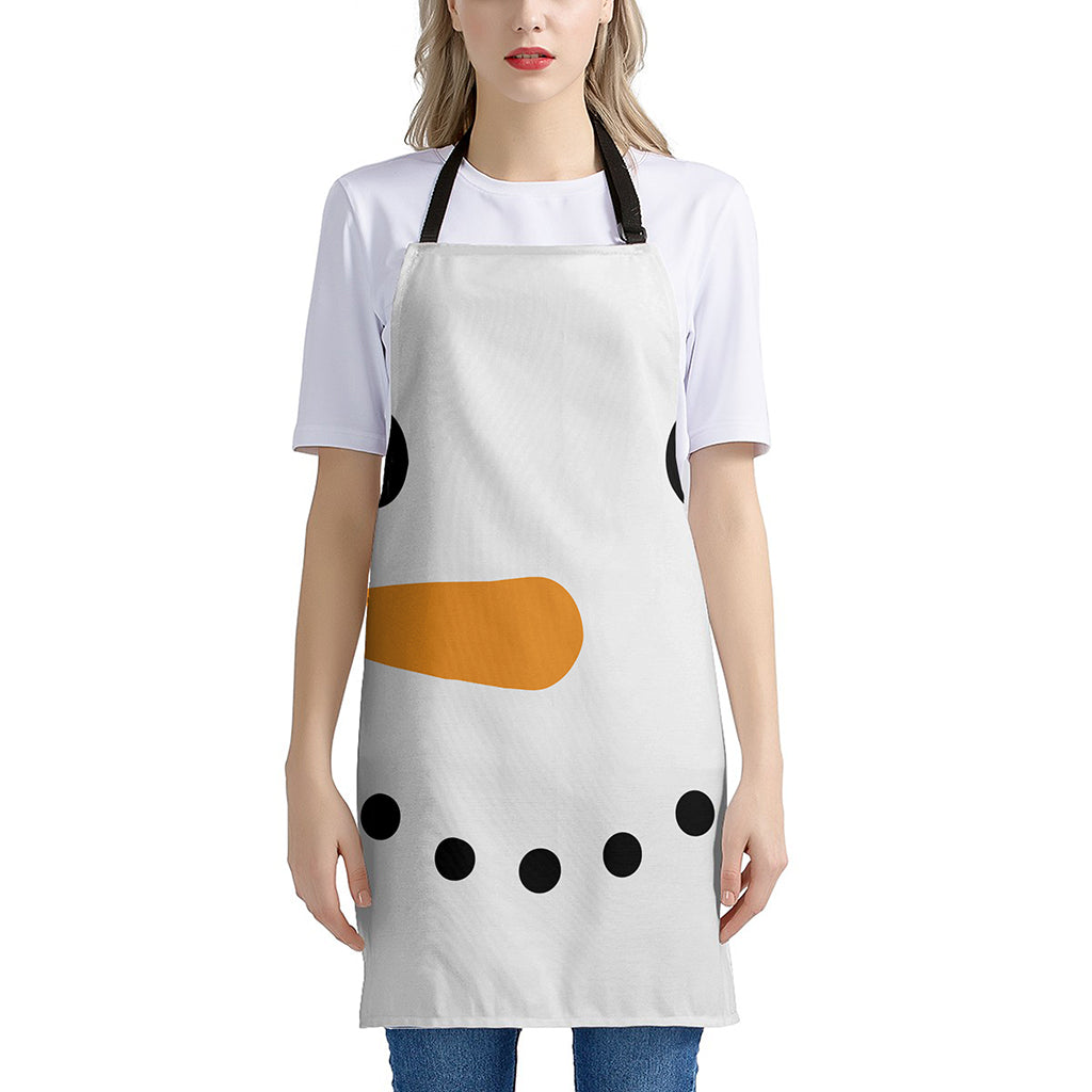 Snowman Face Print Apron