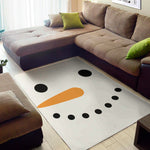 Snowman Face Print Area Rug