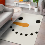 Snowman Face Print Area Rug