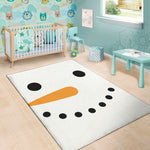 Snowman Face Print Area Rug