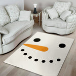 Snowman Face Print Area Rug