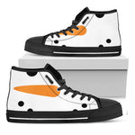 Snowman Face Print Black High Top Shoes