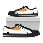 Snowman Face Print Black Low Top Shoes 