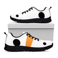 Snowman Face Print Black Running Shoes