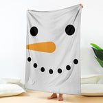 Snowman Face Print Blanket