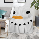 Snowman Face Print Blanket