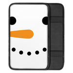 Snowman Face Print Car Center Console Cover