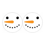 Snowman Face Print Car Coasters