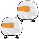 Snowman Face Print Car Headrest Covers