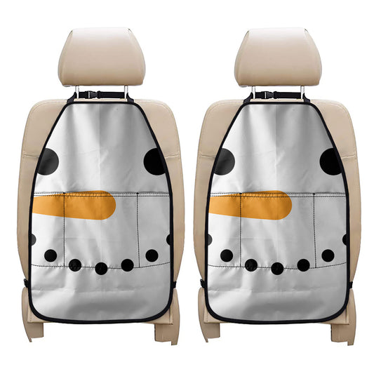 Snowman Face Print Car Seat Organizers